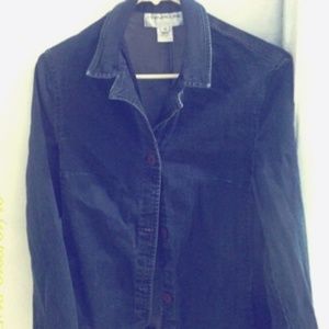 Evan-Picone Dark Blue Stretch Denim Blazer
